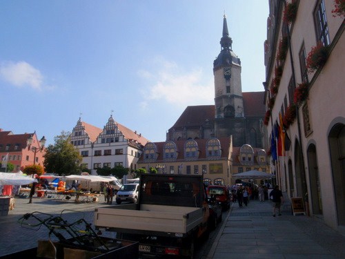 Naumburg main plaza at about 1700 hrs.